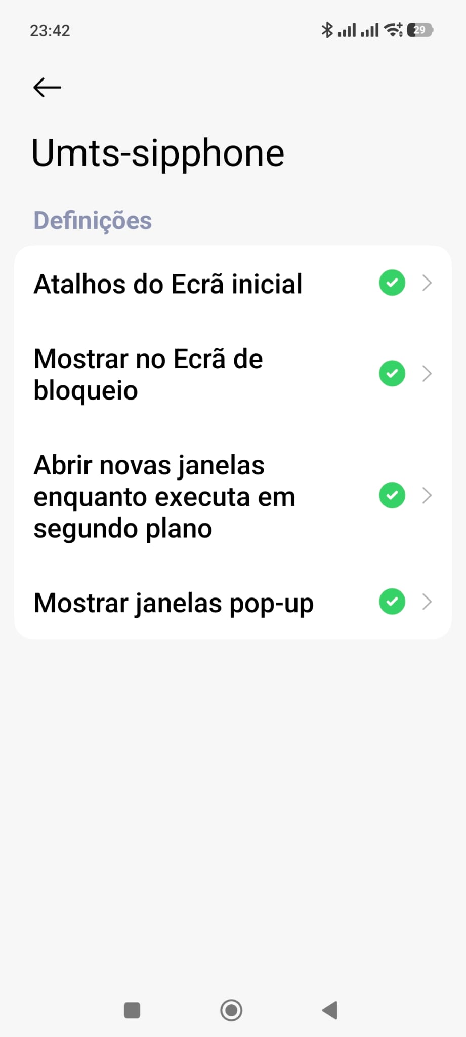 Passo 13 - Estado final das definições