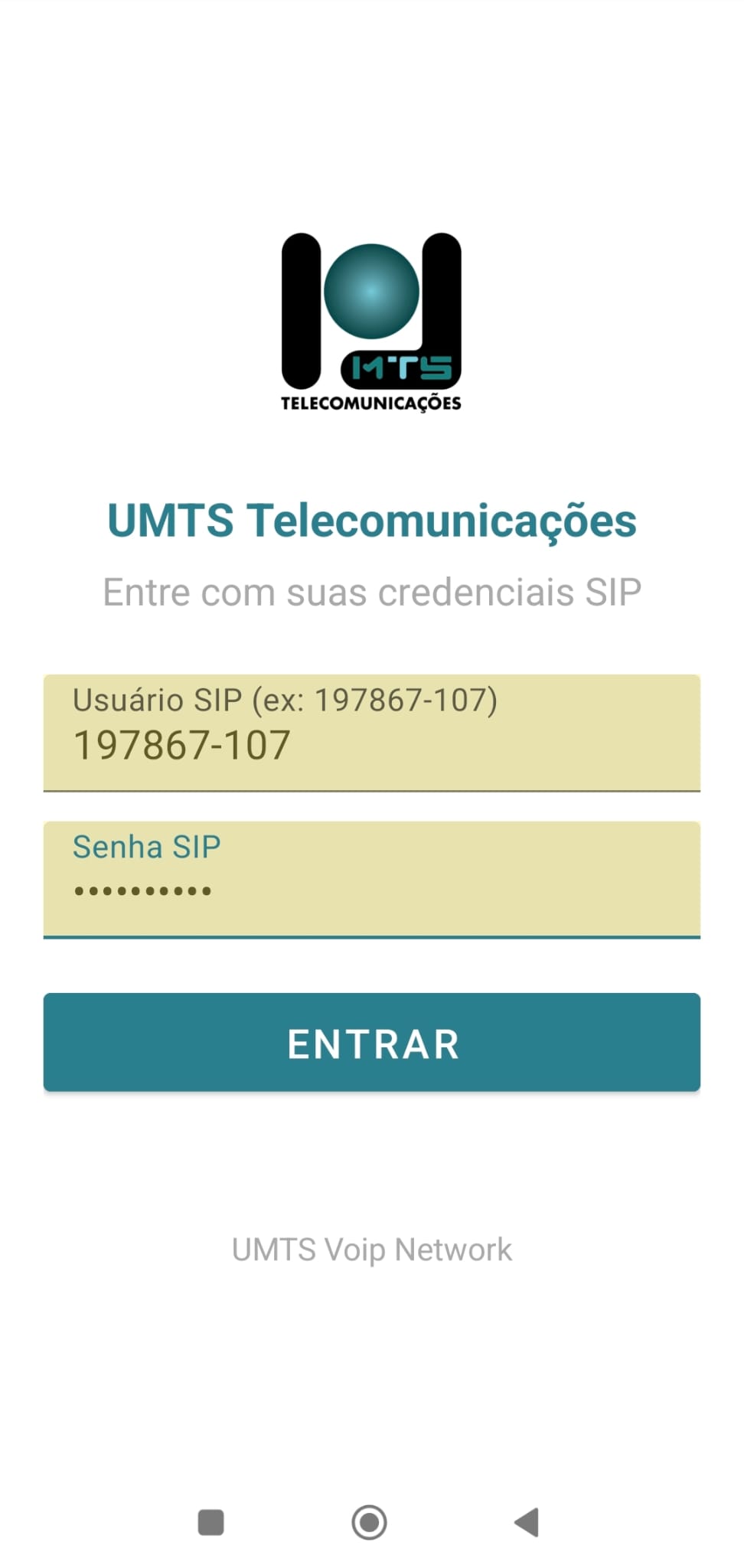 Passo 8 - Login preenchido